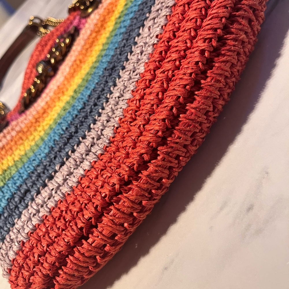 Kurt Geiger Woven Striped Tote Bag - Picture 3 of 6
